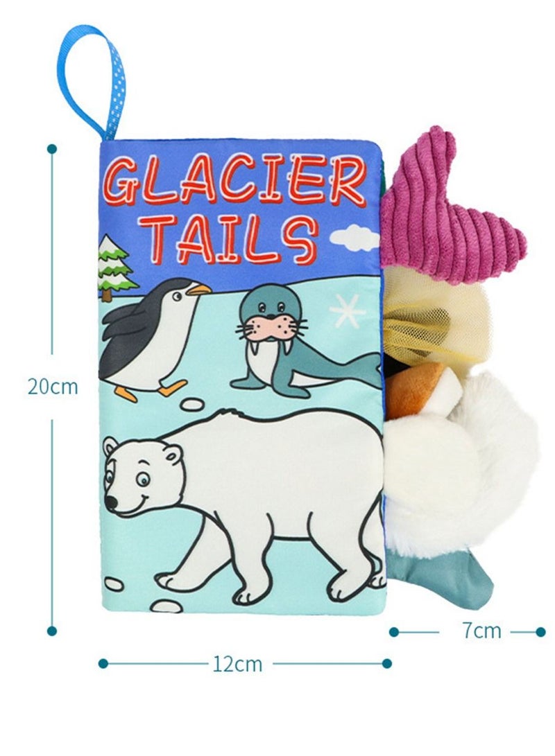 Loquat Soft Cloth Book Crinkle Baby Books Toys Tails Soft Activity Early Education Toy for Toddlers Animal Books 12*20cm - Image 2