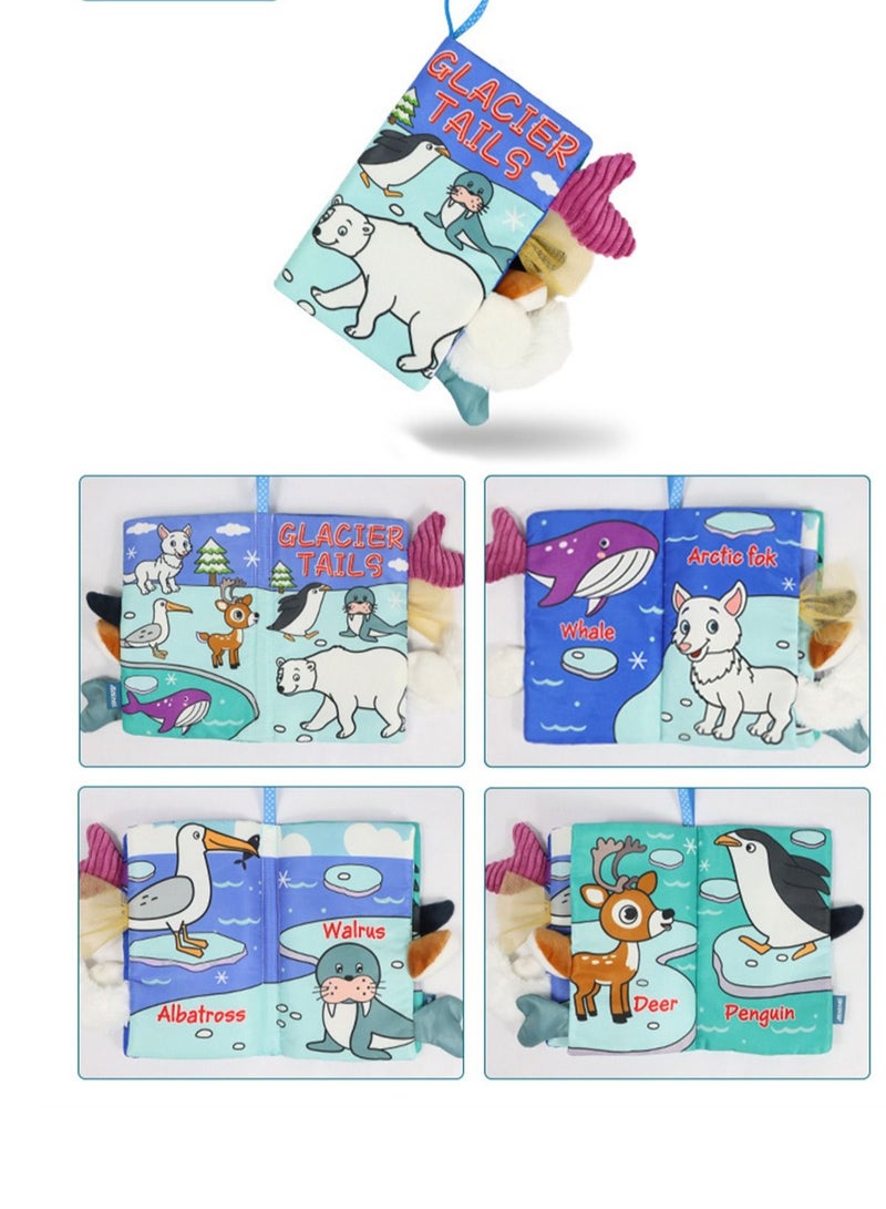 Loquat Soft Cloth Book Crinkle Baby Books Toys Tails Soft Activity Early Education Toy for Toddlers Animal Books 12*20cm - Image 3