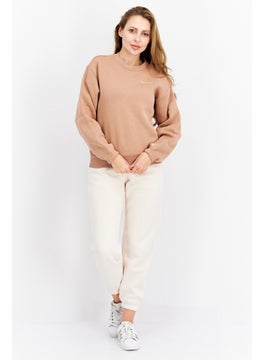 Champion Women Sportswear Fit Training Sweatshirt, Tan  - Image 2
