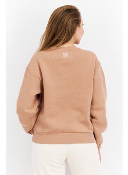 Champion Women Sportswear Fit Training Sweatshirt, Tan  - Image 4