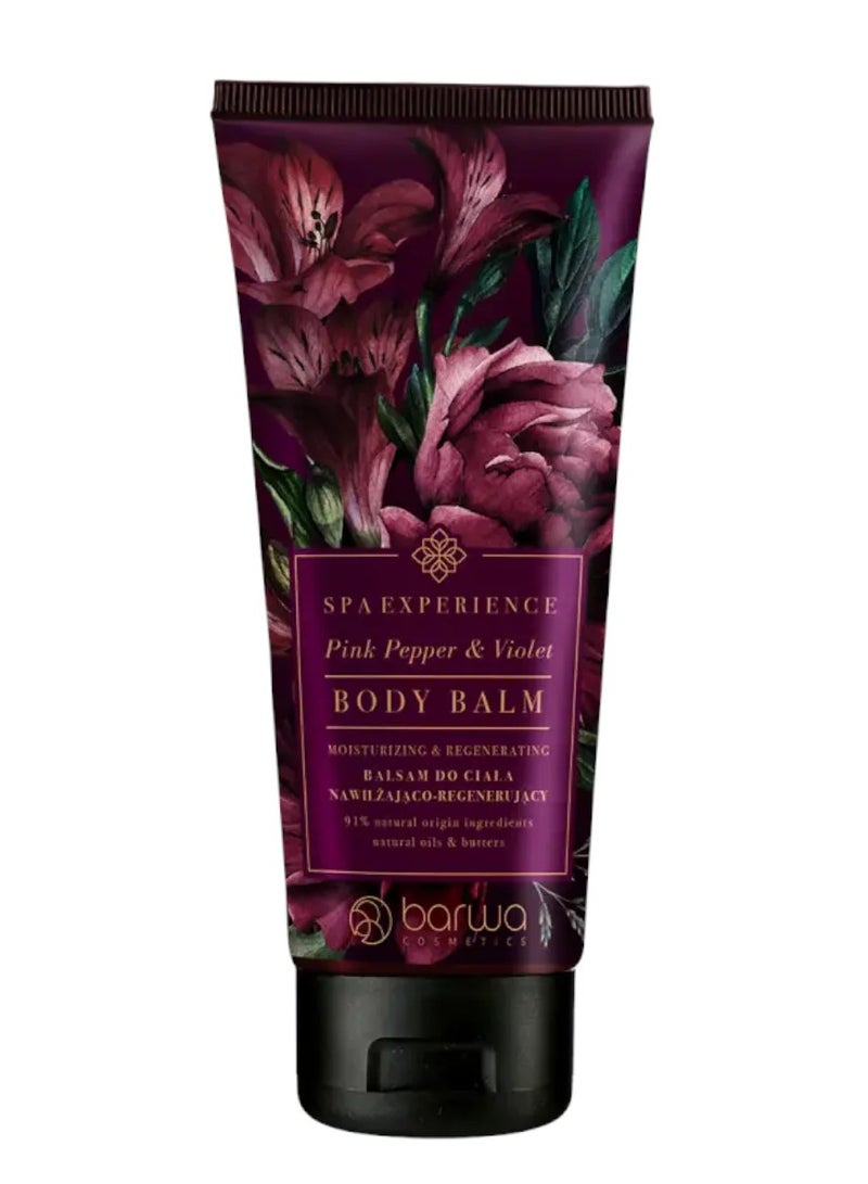 باروا بلسم مرطب ومجدد للجسم من باروا سبا إكسبيرينس برائحة الفلفل الوردي والبنفسج 200 مل - Image 1