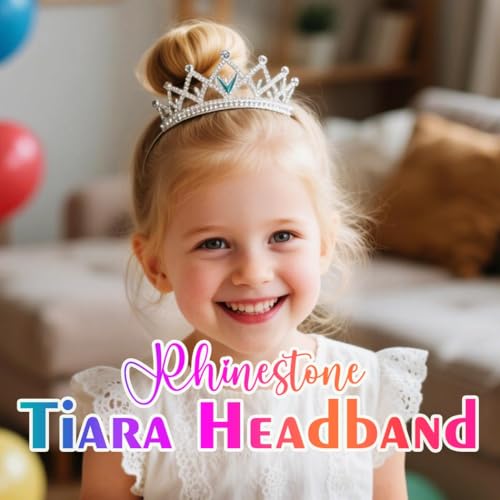 Yean Silver Crystal Tiara Crowns Rhinestone Birthday Crown Headband Tiaras for Women (Silver) - Image 4