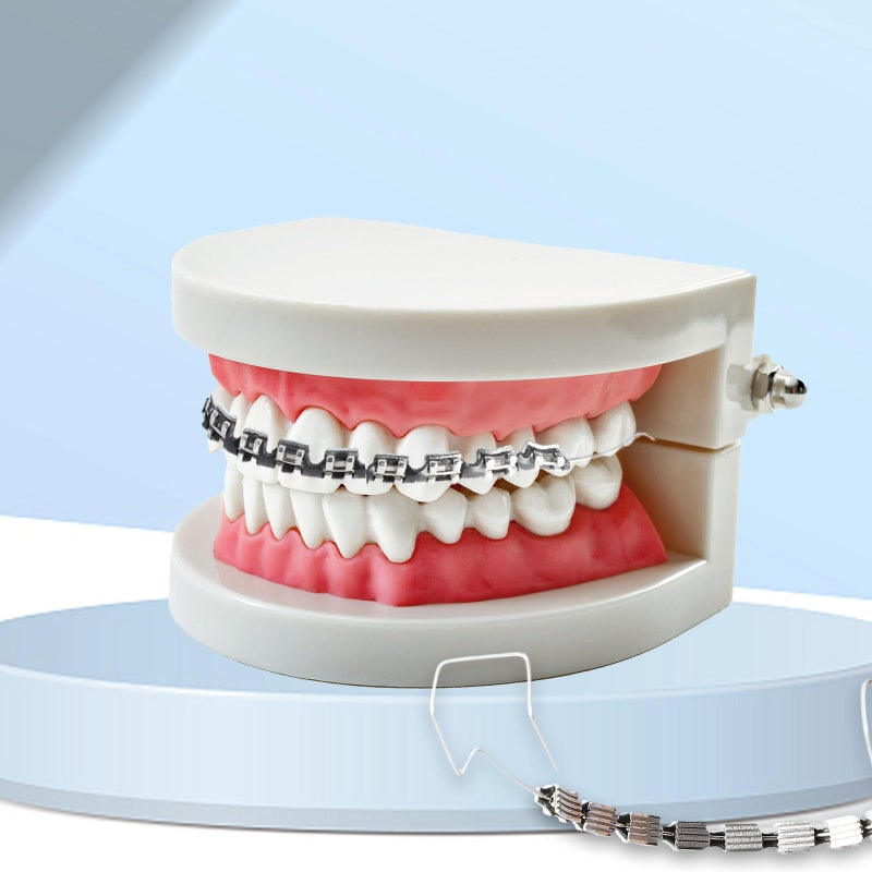 PKRFCJ 1 Pair of Temporary Tooth Decoration, Teeth Retainer Practical Brackets para Dientes Sturdy Retenedores de Dientes Ortodoncia Props for Dental Students to Practice (Black) - Image 4