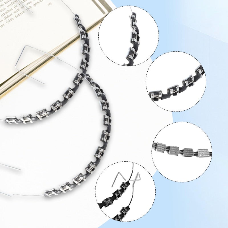 PKRFCJ 1 Pair of Temporary Tooth Decoration, Teeth Retainer Practical Brackets para Dientes Sturdy Retenedores de Dientes Ortodoncia Props for Dental Students to Practice (Black) - Image 3
