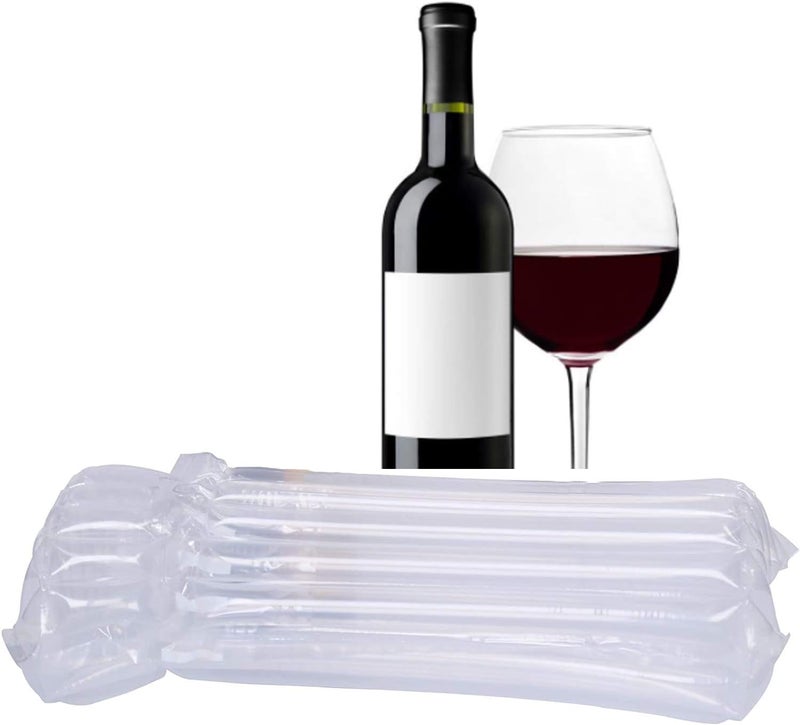 AKLVBL Wine Bottle Protector Bags, 10 Pack Bubble Cushion Wrap Airplane Travel, Safety Shipping Packaging Bags for Glass Bottles in Transport with Luggage with Reusable Pump - Image 1