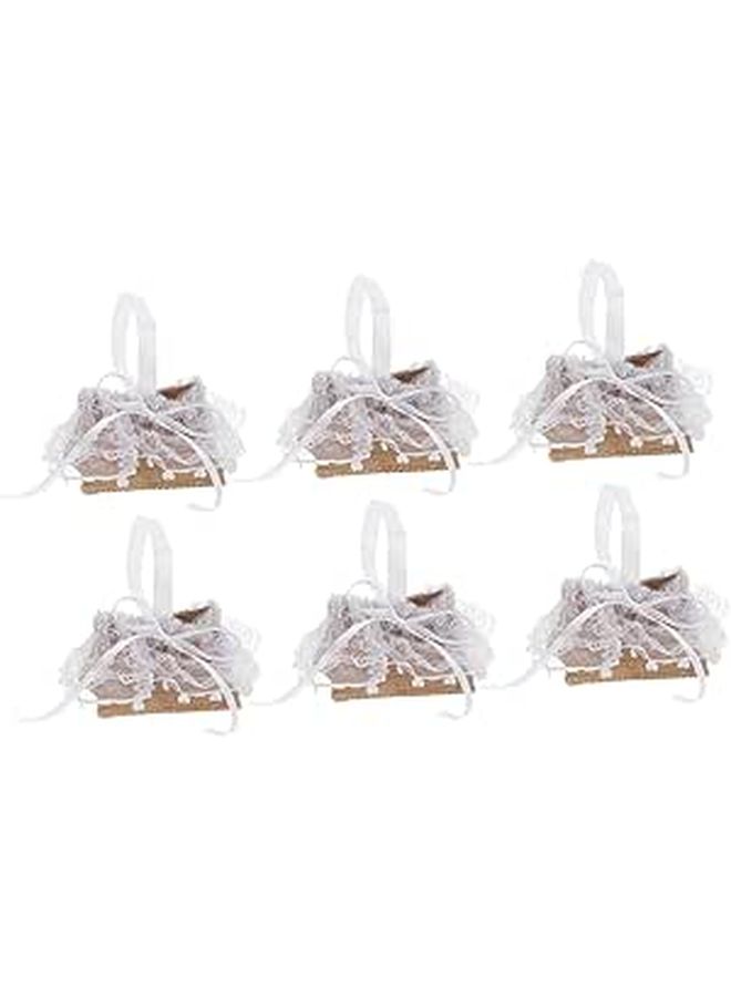 Lace Wedding Candy Boxes 6 Pieces For Party Favors - Image 1