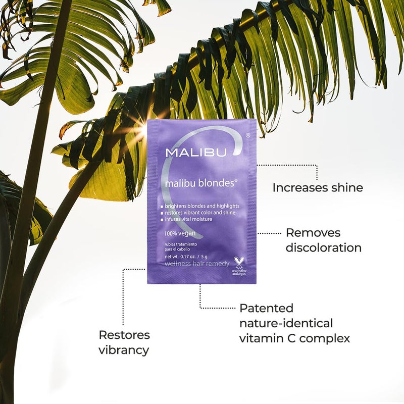 Malibu C Mini Rehab Malibu Blondes - Contains 2 Hair Remedy Packets - Vitamin Complex Hair Remedy to Restore Hair Vibrancy - Hair Care for Natural & Processed Blondes - Image 4
