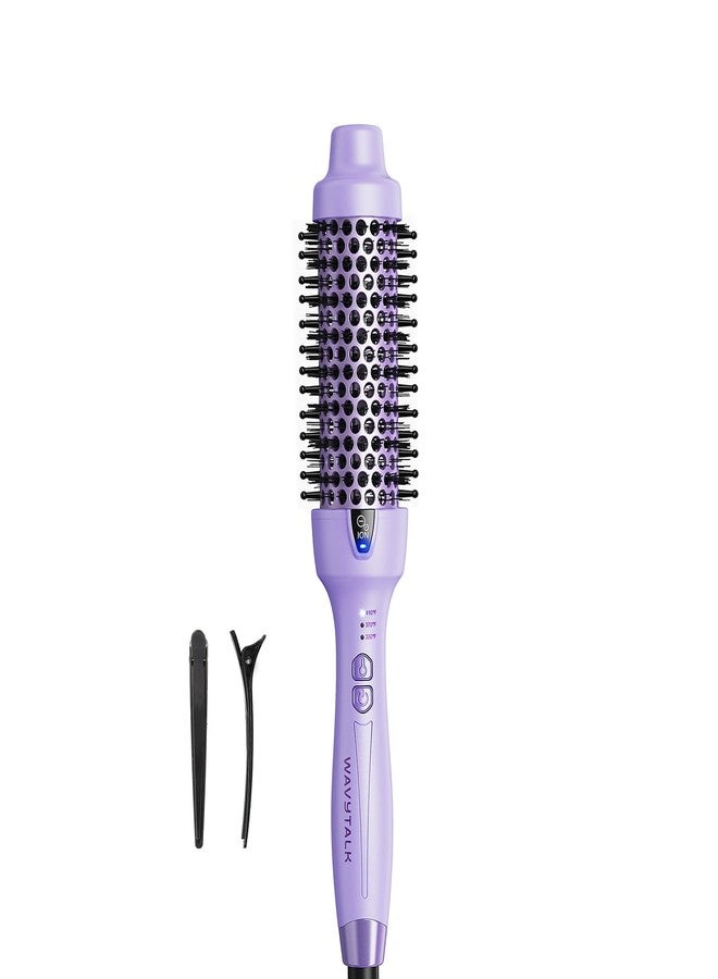 Wavytalk Thermal Brush, 1.5 Inch Ionic Thermal Round Brush Makes Hair Smoother Get Natural Curls (Lavender Purple) - Image 1