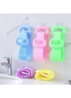Sinka Bath Back Pouch Double Sided Silicone Shower Loofah Brush Pouch 