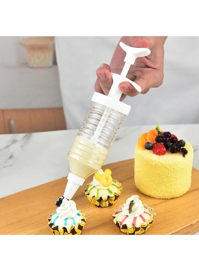 PROMASS Cake Decorating Icing Syringe Set – 7 Nozzle Tips for Baking and Dessert Decoration - Image 4