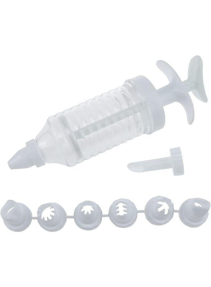 PROMASS Cake Decorating Icing Syringe Set – 7 Nozzle Tips for Baking and Dessert Decoration - Image 1