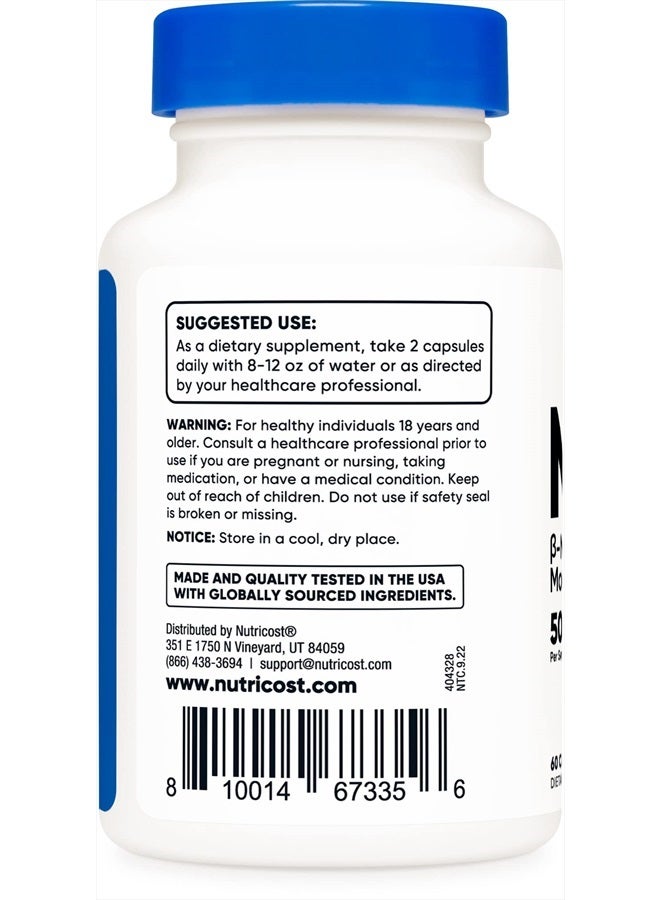 Nutricost NMN (Nicotinamide Mononucleotide) 500mg, 60 Capsules - Image 3
