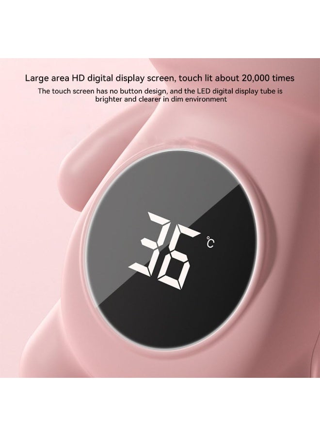 جيه زد اس مقياس حرارة حمام الطفل من JZS، شاشة LED آمنة لحوض الاستحمام، مقياس حرارة رقمي للرضع العائمين مع تحذير درجة الحرارة الوامض (BlueWhale) - Image 3