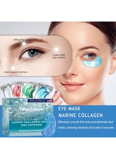 FirstFly 28 Pairs Collagen Eye Mask, Anti Wrinkle Eye Patches for Puffy Eyes and Dark Circles, Natural Marine Collagen Eye Gel Pads for Puffiness, Eye Treatment Skin Care for Puffiness Wrinkle Eye Bags  - Image 2