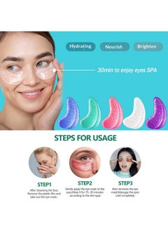 FirstFly 28 Pairs Collagen Eye Mask, Anti Wrinkle Eye Patches for Puffy Eyes and Dark Circles, Natural Marine Collagen Eye Gel Pads for Puffiness, Eye Treatment Skin Care for Puffiness Wrinkle Eye Bags  - Image 4