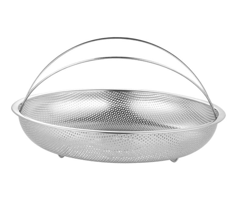 JOLYMIT Steamer Basket with Full Handle for Steaming Vegetables Fruits Perfect for Steaming Vegetables Dishwasher Safe 1 Pcs - Image 1