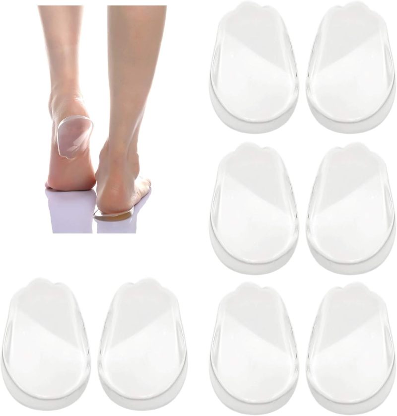Orthopedic Heel Wedge Inserts: 1/10 To 2/5 Inch Thick, Durable Polyurethane Gel, Self-Adhesive - Ergonomic Design, Posture Correcting Medial & Lateral Insoles for Daily Standing, Walking, Running, Foo