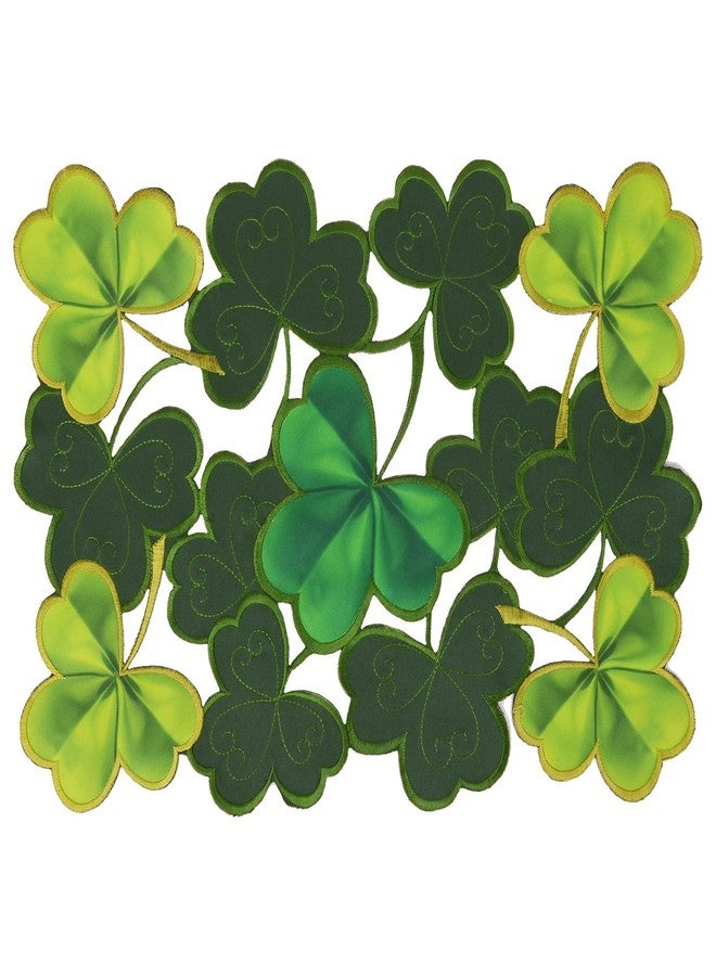 Simhomsen Set of 4 Embroidered Irish Clover Table Placemats for St. Patrick’s Day, Spring Shamrock Decorations - Image 1