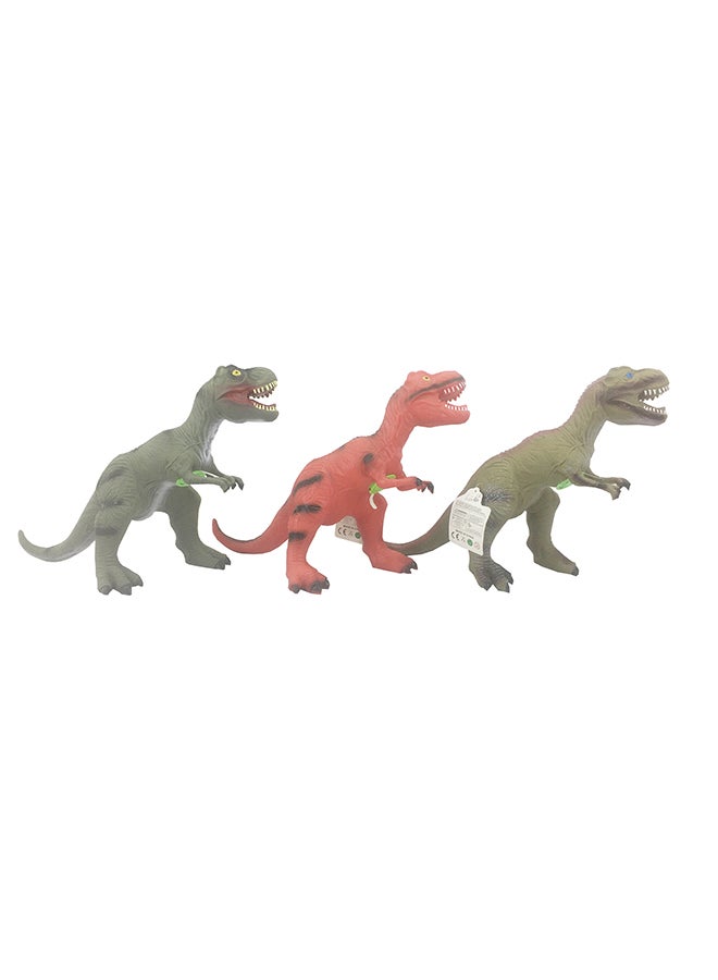 Galaxy Large Tyrannosaurus Rex Dinosaur Toy (Assorted) - 20-30 cm - Red, Green & Brown T. rex Figures - Durable Plastic, Educational Play for Kids (Ages 3+)