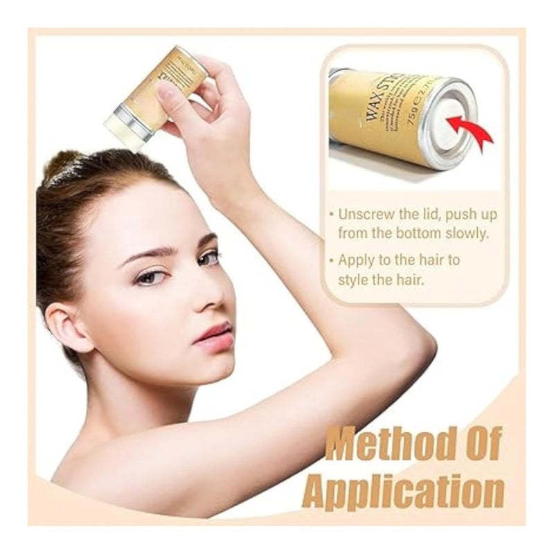 NIYANETAIL Hair Wax Stick for Women and man Hair pomade stick Hair Styling Hair Stick for Frizzy Hair Hair Setting Stick 1 PCS Hair Wigs Broken Hair Finishing Stick Nongreasy - Image 5