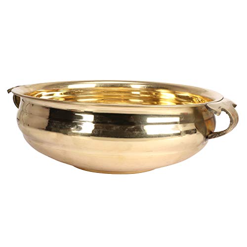 Kartique Brass Metal Urli for Decorative Flower Petal Floating in Water Home Decor Bowl Gold Color 8 Inch 1L, Gold - Image 4