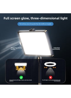 General Live Fill Light Led Photography Shooting Lighting Live Room Portable Desktop Camera Indoor Dedicated Lighting Anchor-Specifications:Large Size 【three-color Soft Light Comes With 4 Color Films】 + 2.1  - Image 3
