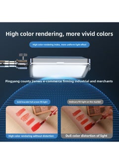 General Live Fill Light Led Photography Shooting Lighting Live Room Portable Desktop Camera Indoor Dedicated Lighting Anchor-Specifications:Large Size 【three-color Soft Light Comes With 4 Color Films】 + 2.1  - Image 4