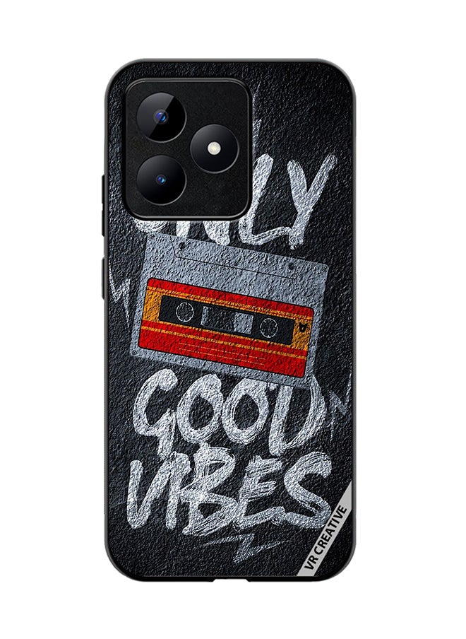 VR CREATIVE - Protective Case Cover For Realme C53 Only Good Vibes Design Multicolour - Image 1