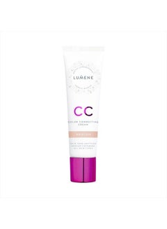 Lumene Color Correcting CC Cream - Medium Coverage Lightweight Foundation - Redness Reducing CC Cream Foundation for Even Skin Tone + Naturally Glowing Skin - Medium (1 fl oz)  - Image 1
