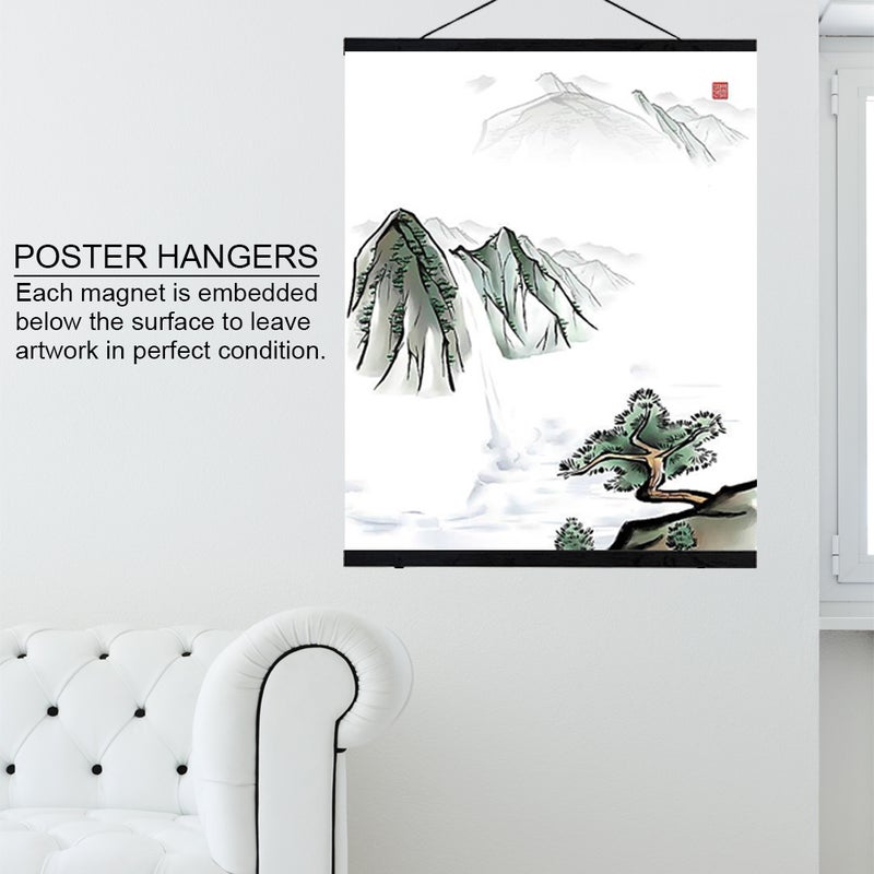 Modern Magnetic Sawdust Photo Picture Frame DIY Poster Scroll Prints Artwork Hanger (50cm) - Image 2