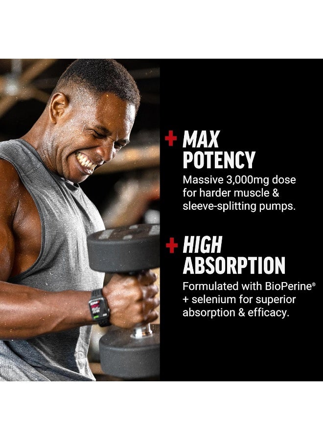 Force Factor مكمل L-أرجينين أكسيد النيتريك مع بيوبيرين - Image 3