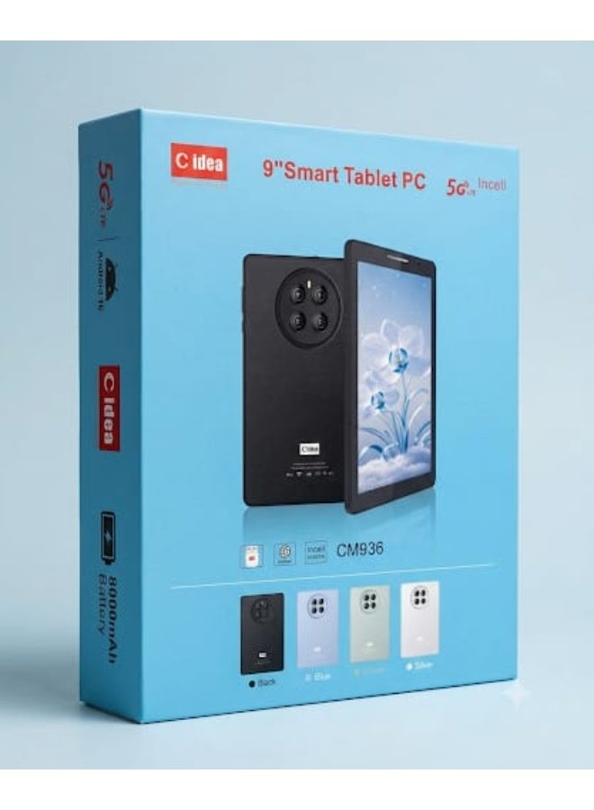 C idea 9" Tab CM936 Android 16 , 8GB RAm + 512GB ROM , 5MP Front & 8MP Rear Camera, Quad Core Processor, Single SIM 5G, 8000mAh Battey Power & Gifts, Blue - Image 4
