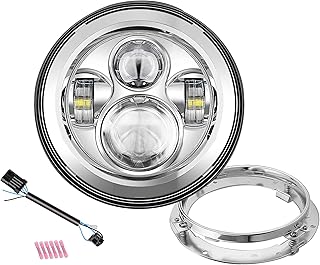 SUNPIE Motorcycle 7 Inch LED Headlight Chromefor H arley D avidson Road King, Road Glide, Street Glide and Electra - Image 1