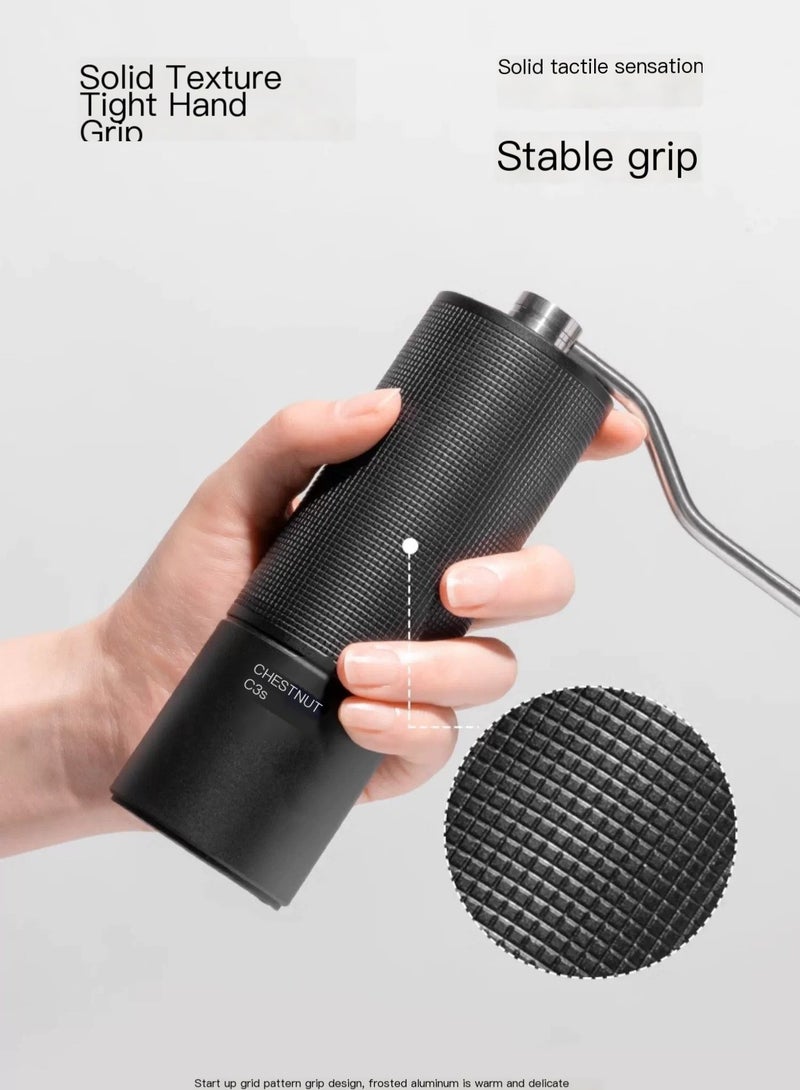 TIMEMORE C3S Manual Coffee Grinder Solid Large Grain Condiment Grinder Settings Adjustable Multiple Grinding Modes Stainless Steel Non Slip Detachable Portable Suitable for Home Travel or Camping - Image 4
