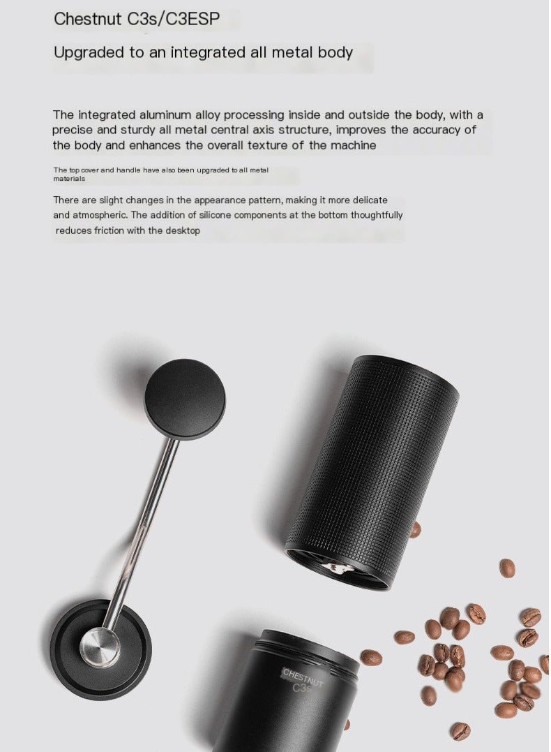 TIMEMORE C3S Manual Coffee Grinder Solid Large Grain Condiment Grinder Settings Adjustable Multiple Grinding Modes Stainless Steel Non Slip Detachable Portable Suitable for Home Travel or Camping - Image 5