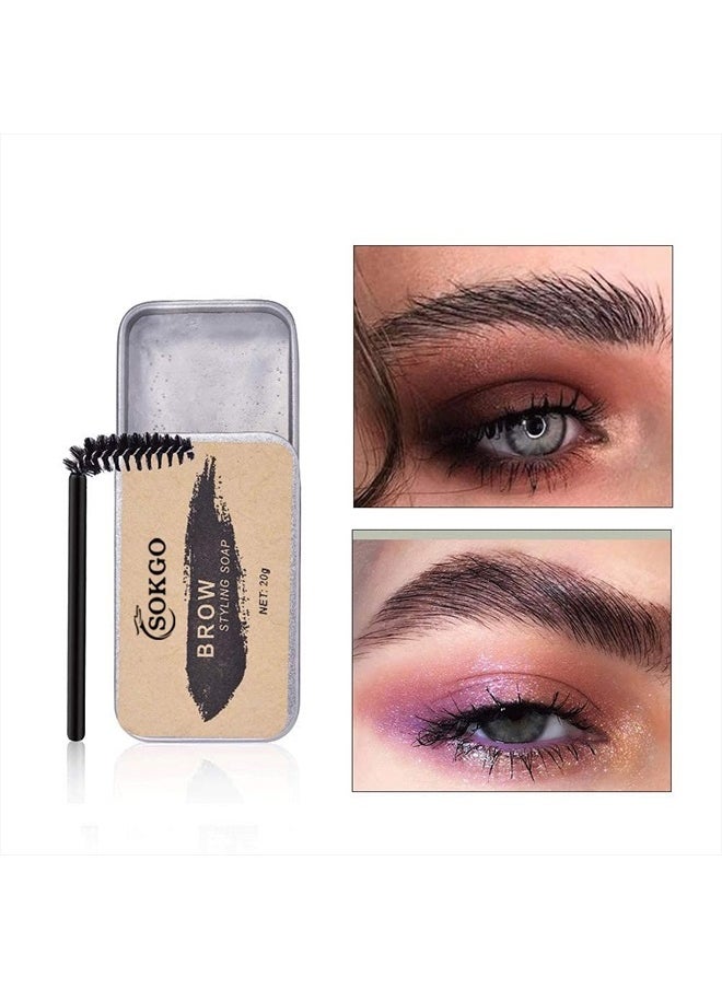 Sokgo - Eyebrow Soap, 3D Brows Styling Soap, Transparent Long Lasting Natural Eyebrow Wax Eyebrow Gel - Image 1