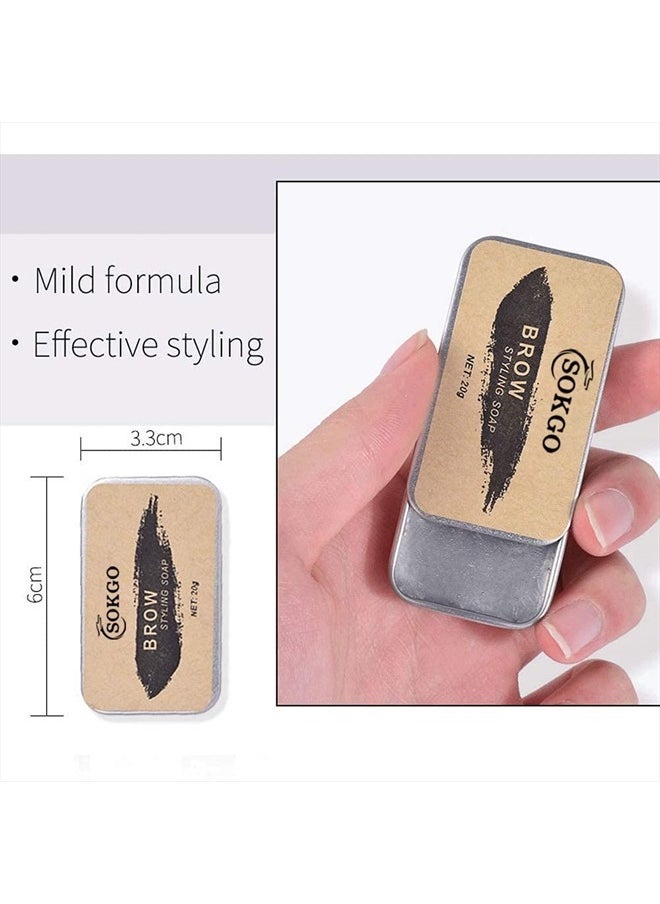 Sokgo - Eyebrow Soap, 3D Brows Styling Soap, Transparent Long Lasting Natural Eyebrow Wax Eyebrow Gel - Image 1