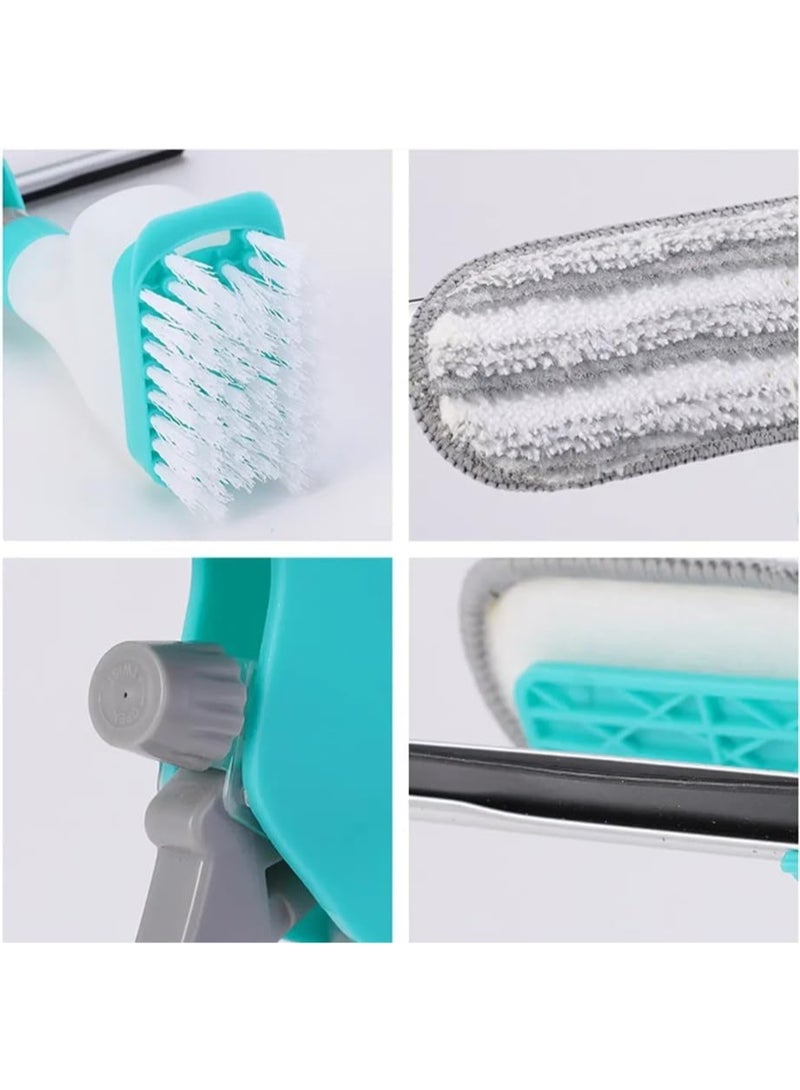 مساحه الزجاج المتكاملة 4X1 بخاخه + فوطه + مساحه + فرشاه - مع تصميم مريح وسهل الاستخدام. مثالي للنوافذ والمرايا وزجاج السيارات و رخام المطابخ و السفره مع تخصيصها حسب احتياجاتك - عملية وسهلة للاستخدام - Image 2