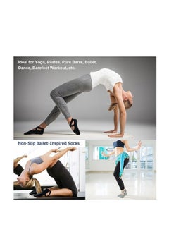 Generic Yoga Socks for Women with Grips, Non-Slip Socks for Pilates, Barre, Ballet, Dance, Workout, Fitness (Dark Gray)  - Image 4
