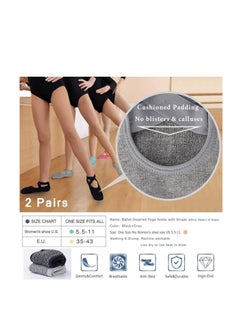 Generic Yoga Socks for Women with Grips, Non-Slip Socks for Pilates, Barre, Ballet, Dance, Workout, Fitness (Dark Gray)  - Image 5