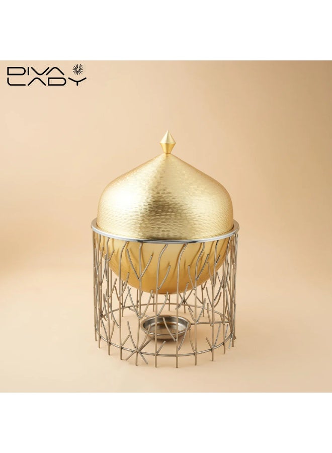 DIVA LADY ✨ Luxurious Golden Dome Food Warmer🍲💛 - Image 2
