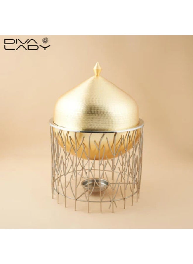 DIVA LADY ✨ Luxurious Golden Dome Food Warmer🍲💛 - Image 3