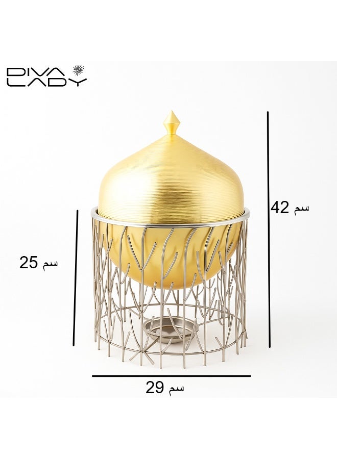 DIVA LADY ✨ Luxurious Golden Dome Food Warmer🍲💛 - Image 4