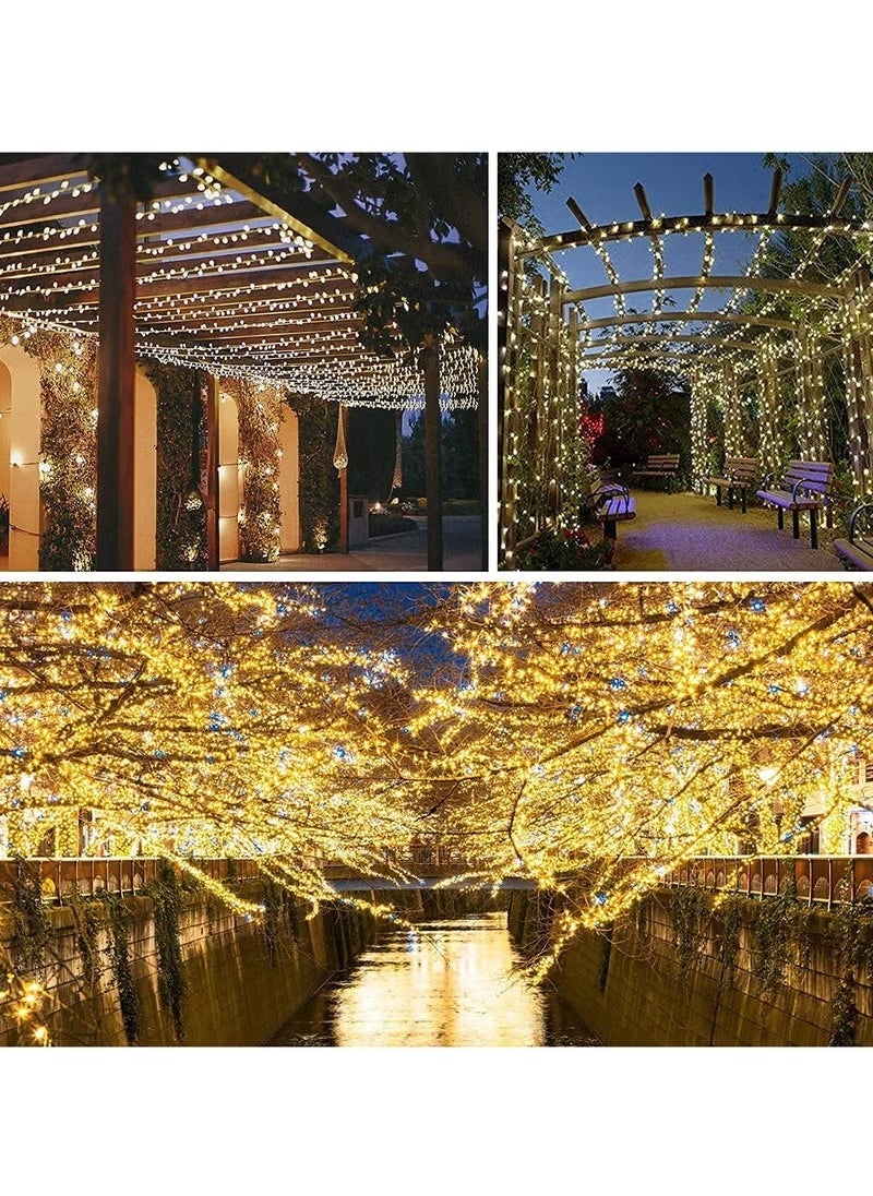 Generic Pack of 2 Pc 50 meter Super-Long Lights Indoor Outdoor, Warm White with waterproof Joint connecter switch  - Image 4