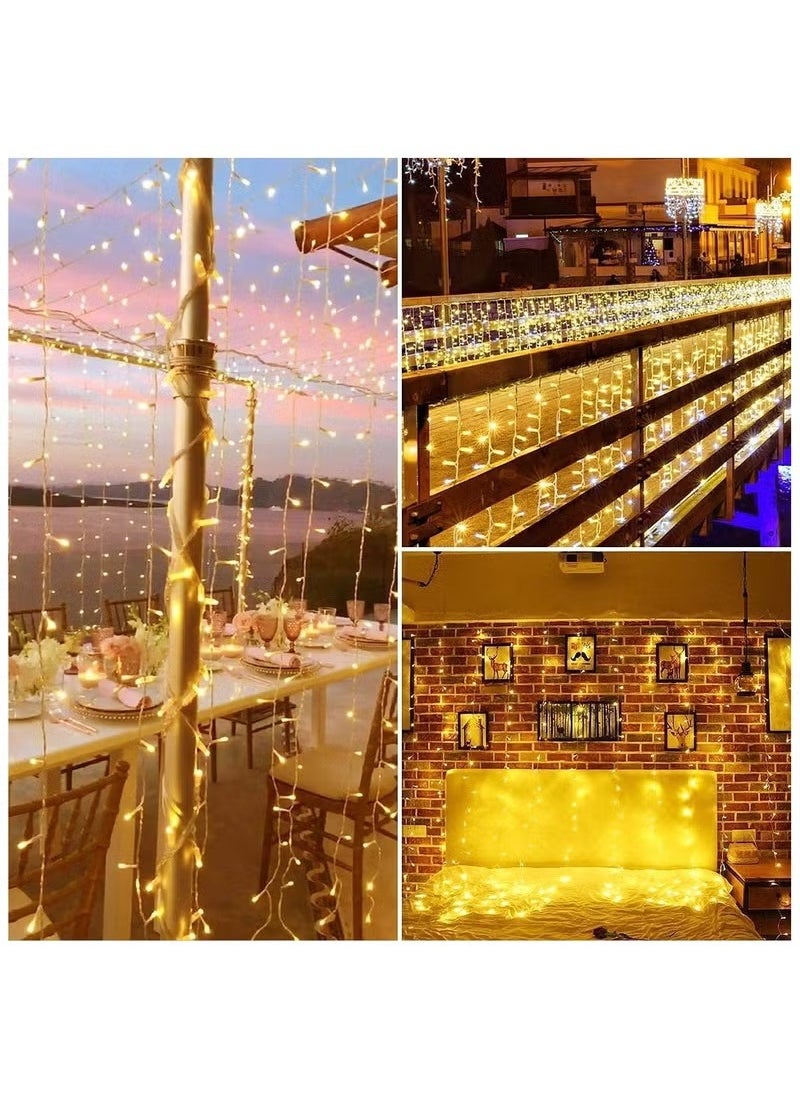 Generic Pack of 2 Pc 50 meter Super-Long Lights Indoor Outdoor, Warm White with waterproof Joint connecter switch  - Image 5