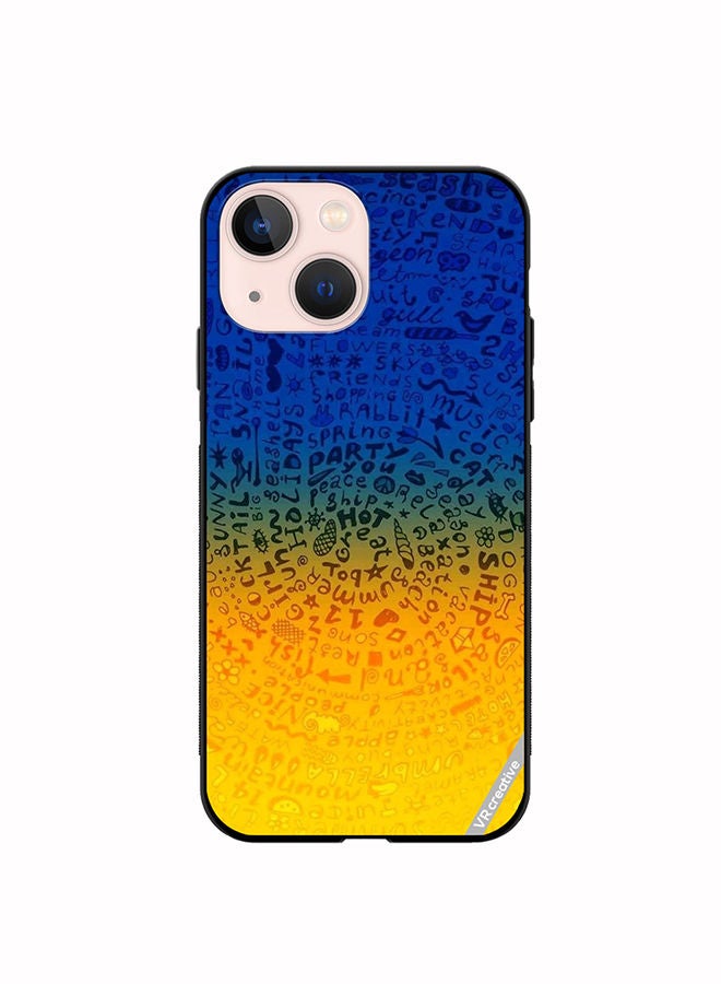 VR CREATIVE Protective Case Cover For Apple iPhone 13 Words Mixture Design Multicolour - Image 1