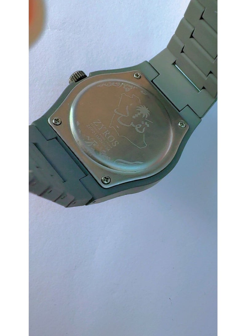 ZYROS Premium Men's Multifunction Matte Grey Stainless Steel Quartz Watch with Link Strap - Image 5