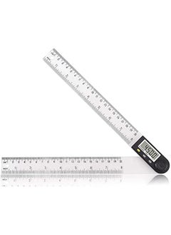 Generic Digital Angle Finder,  Popular 8 Inch/200mm PVC Plastic Protractor Angle Ruler 0-360°Digital Inclinometer Electronic Digital Angle Ruler with LCD Display for Woodworking Construction etc.  - Image 1