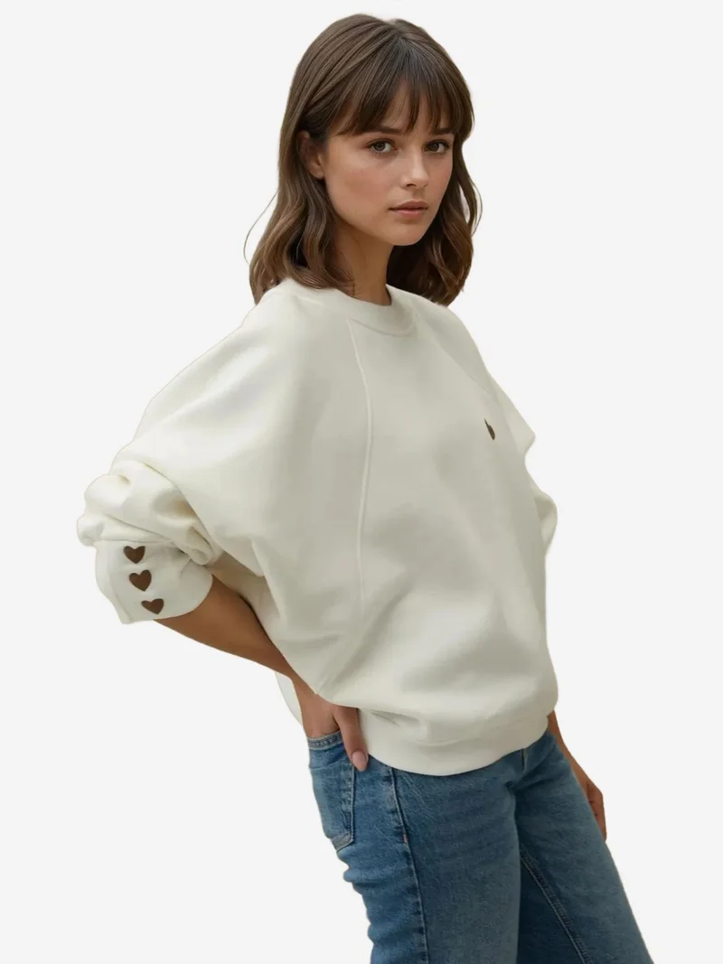 هيكاب سويت شيرت قطني مطرز