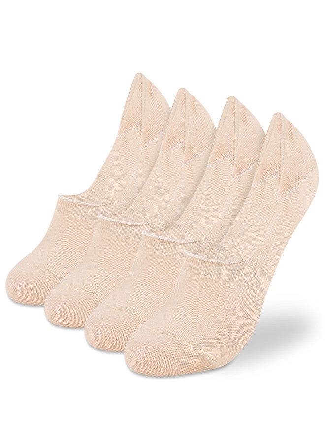 Supersox No Show Loafer Socks for Man | Combed Cotton | Breathable & Moisture Absorbent | Anti-Odour | Anti-Slip Grip | Low Cut Invisible Fit, Beige, Free Size - Image 1